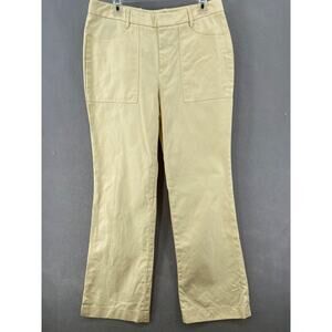 SUISTUDIO Pants Womens Sz‎ 10 Buttery Yellow Straight Leg Pockets
